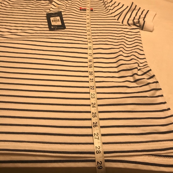 NWT Men’s CHAPS black stripped POLO - Picture 8 of 9